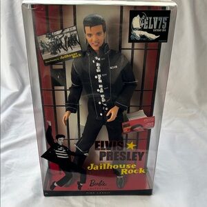 Barbie Elvis Presley Doll in Black and White Outfit